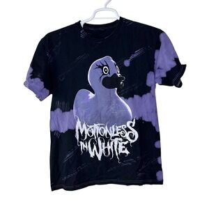 Motionless In White Band Rubber Duck Shirt Men Medium Black Purple Metal Goth
